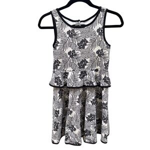 Janie and Jack Black and White Floral Dress